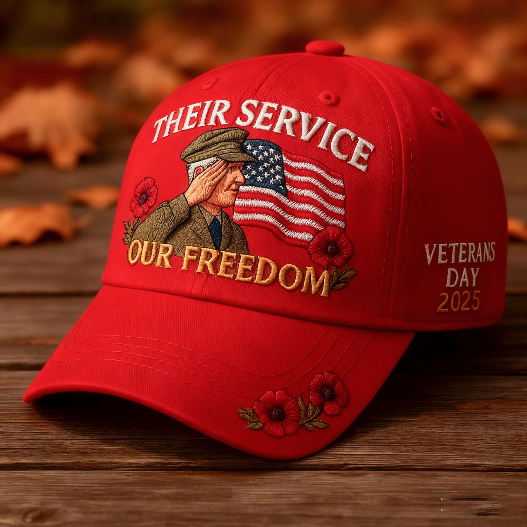 🌹 Heroes Never Forgotten Remembrance Cap ✝️