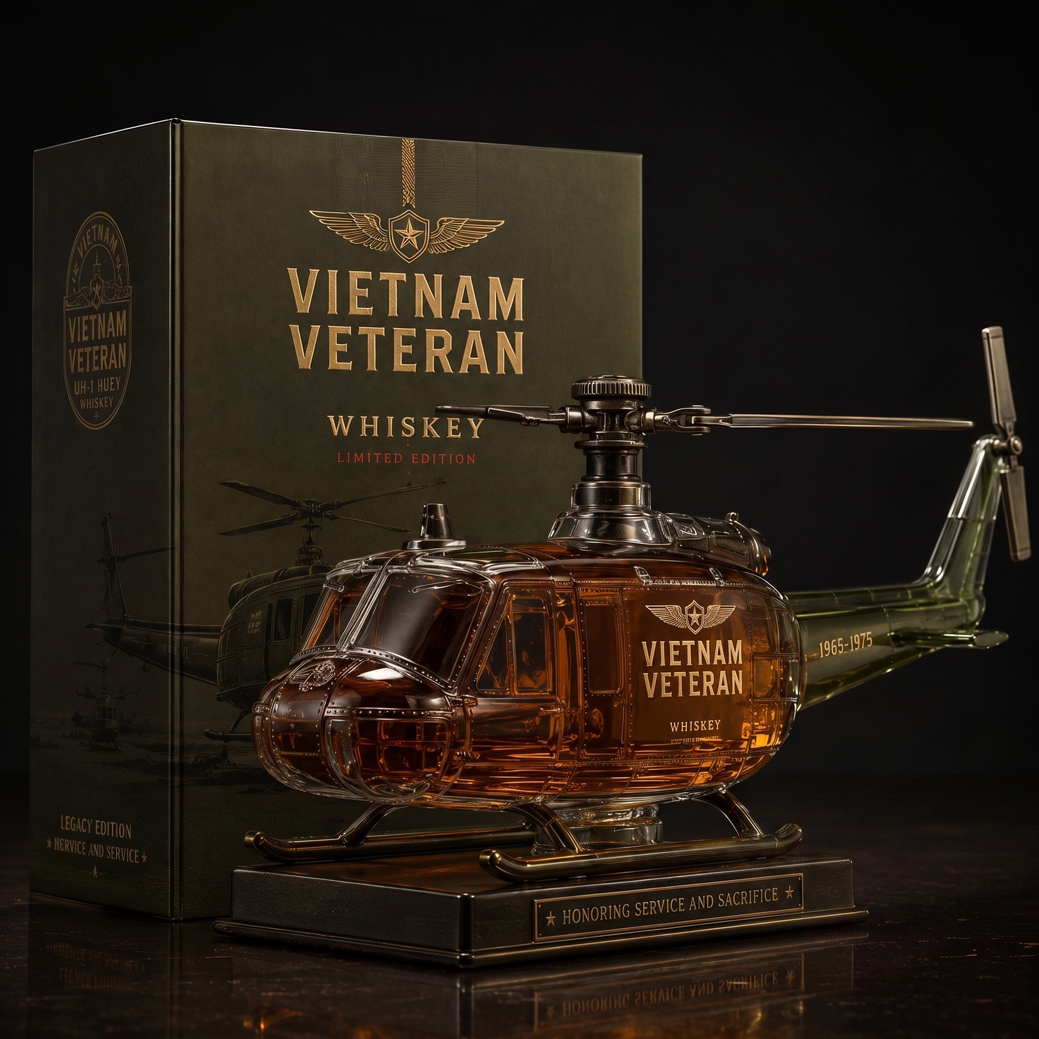 🎖️Vietnam Veteran 1965-1975 Whiskey Bottle