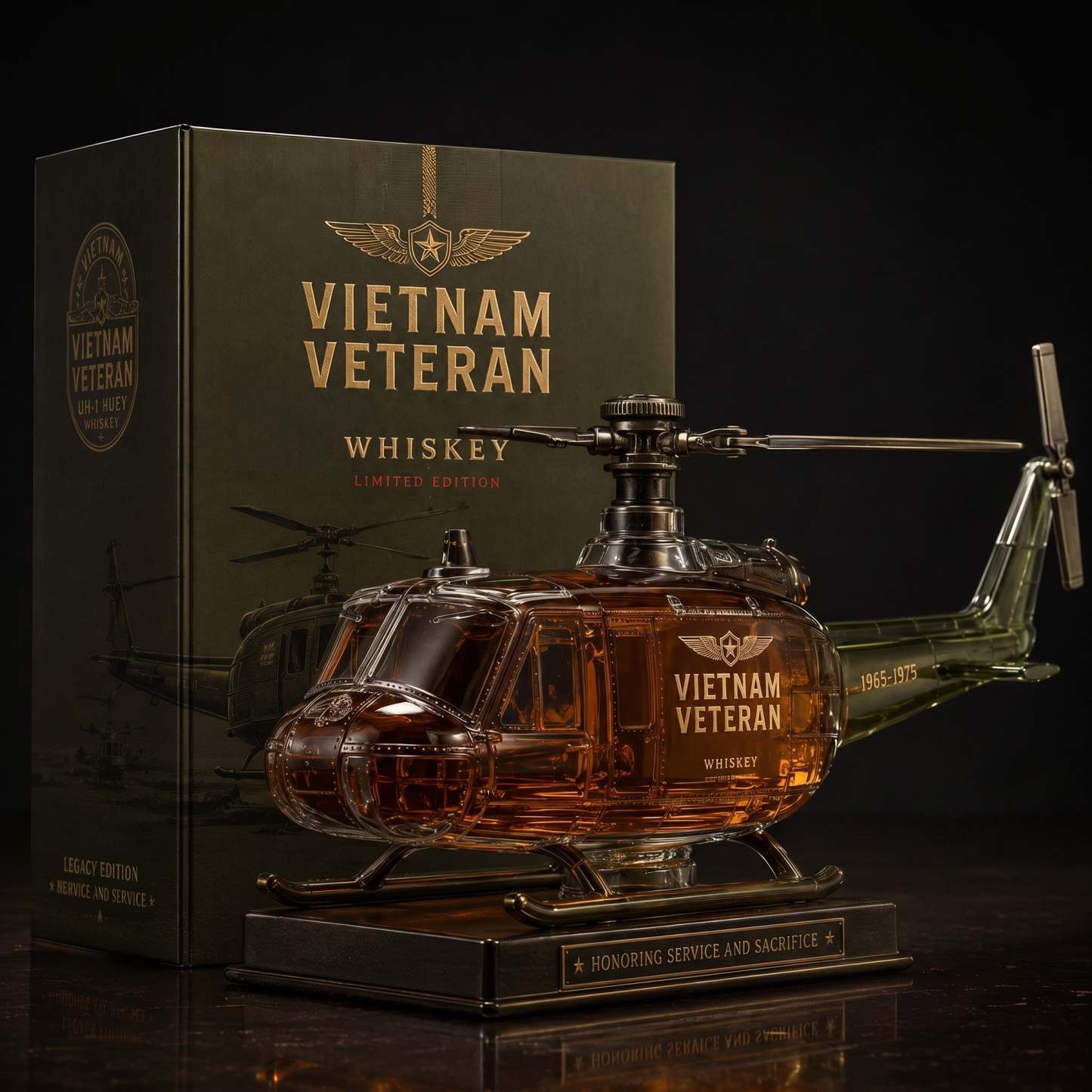 🎖️Vietnam Veteran 1965-1975 Whiskey Bottle