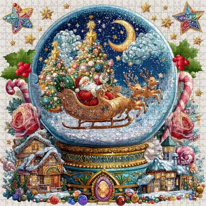 Christmas Crystal Ball Jigsaw Puzzles 1000 Pieces