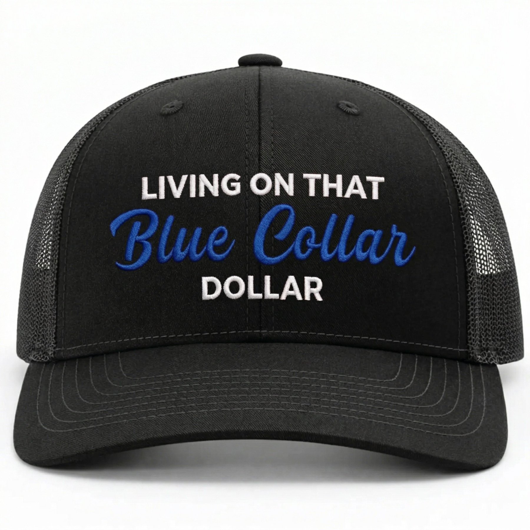 🔥LAST DAY 50% OFF-🛠️🧢Blue Collar Dollar Trucker Hat – Proud Workwear Cap