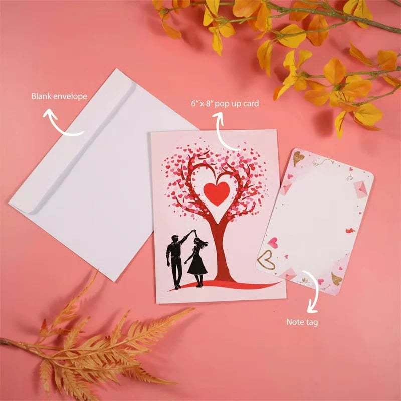 3D Pop-Up Valentine's Day & Anniversary Love Tree Greeting Card
