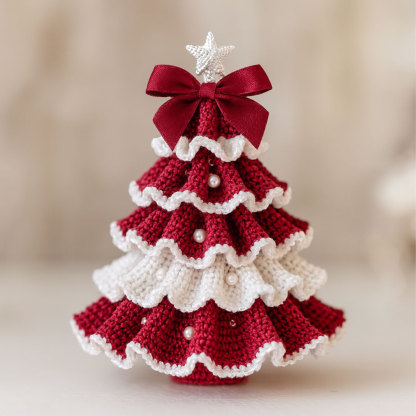 DIY Crochet Christmas Tree Kit – Handmade Holiday Decoration Set