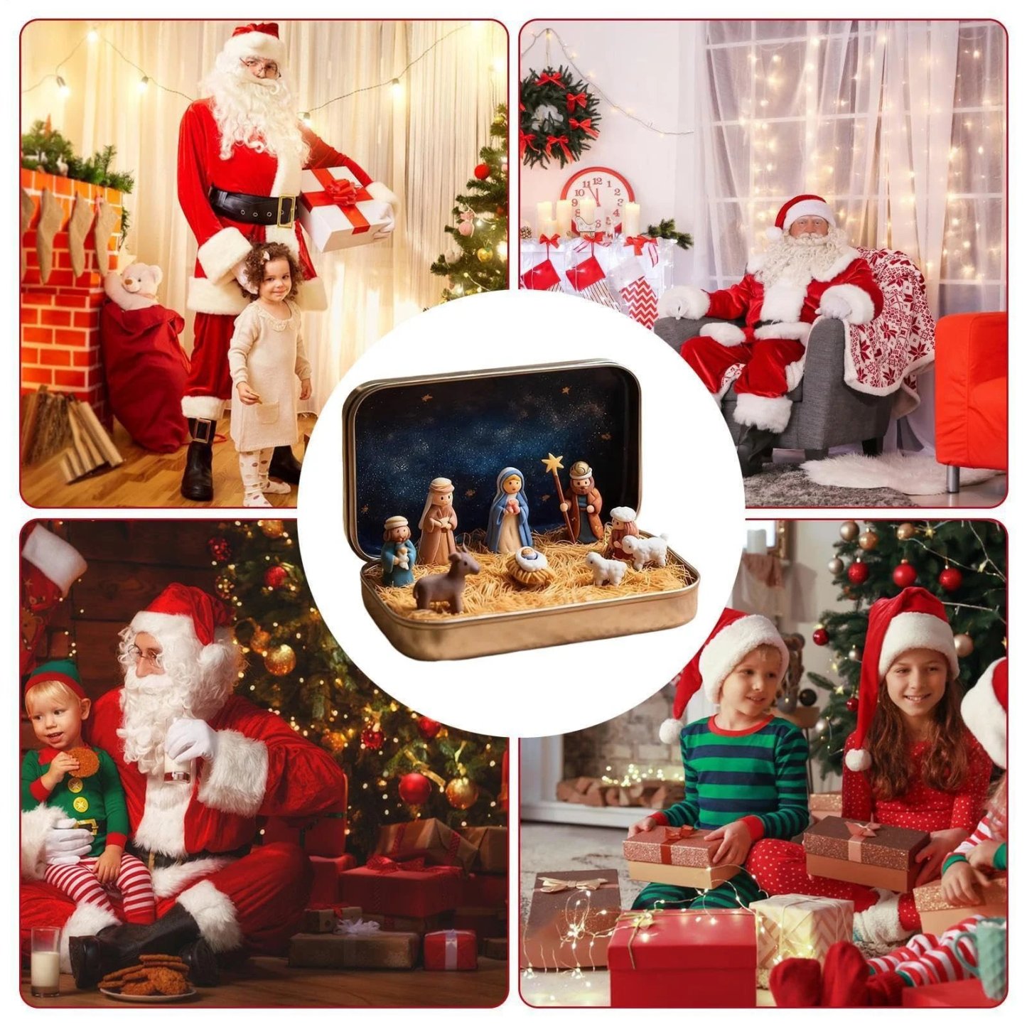 🔥Last Day 49% Off🎁Mini Christmas Nativity Set in a Tin Box
