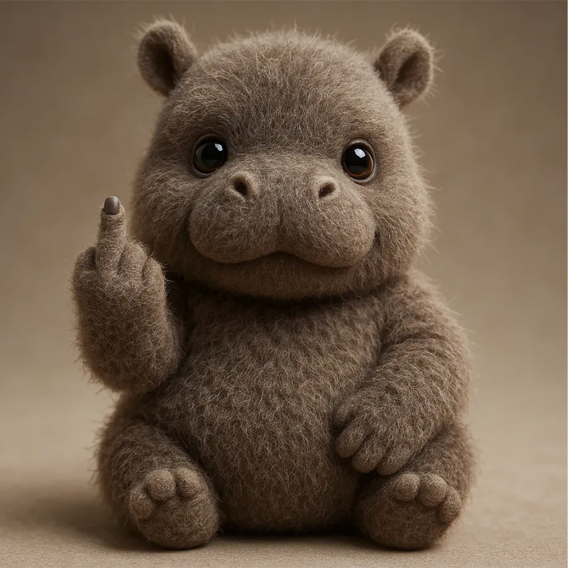 🐮🖕Cute Middle Finger Plush Highland Cow