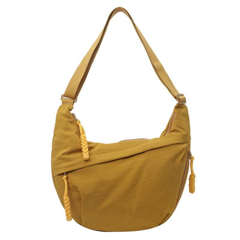 Designer Direct Sales👜Women's Fashion Plain Color Nylon Crossbody Hobo Bag