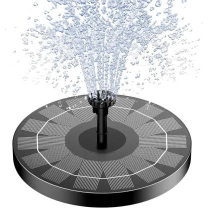 Solar Fountain, Solar Powered Bird Bath Fountain Pump with 4 Nozzles 1.4W Solar Panel Kit Water Pump, Outdoor Watering Submersible Pump for Pond, Pool, Garden, Fish Tank