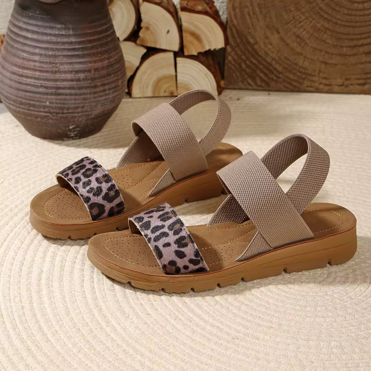 🔥Last Day Promotion 50% OFF -  Women’s Elasticated Wedge-Heeled Casual Sandals