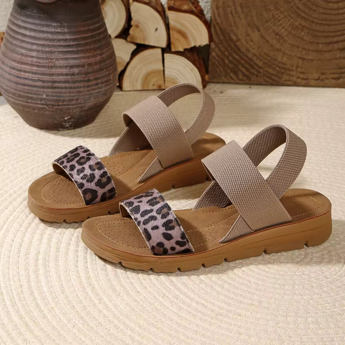 🔥Last Day Promotion 50% OFF -  Women’s Elasticated Wedge-Heeled Casual Sandals