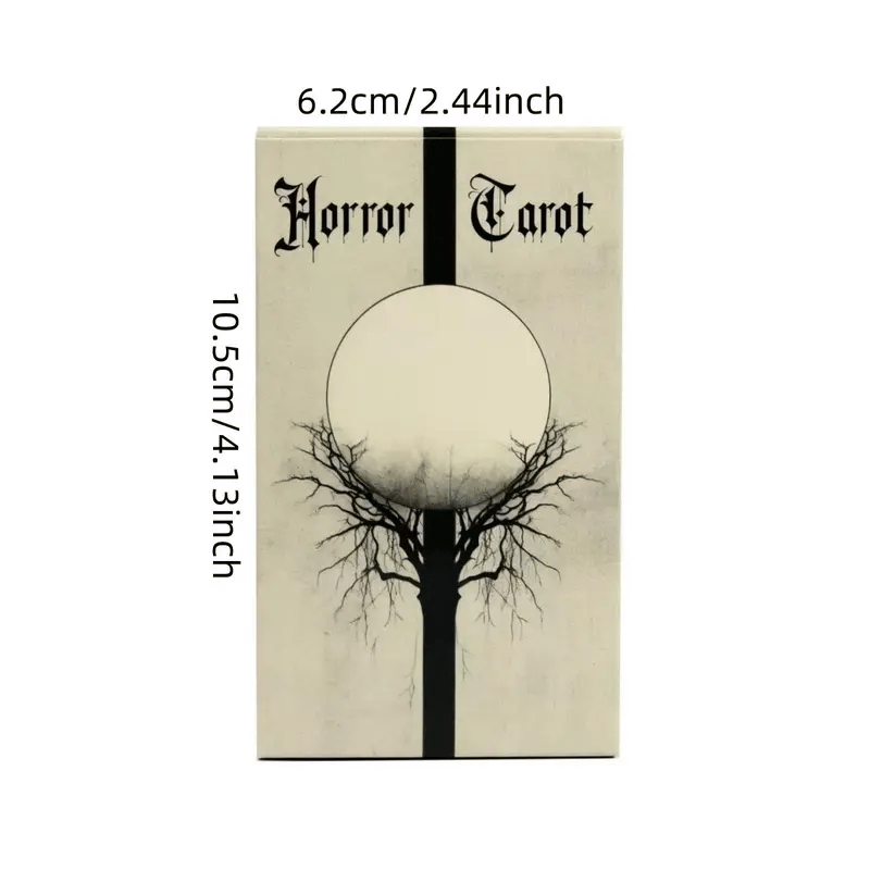 🔥Last Day 50% OFF - 🖤Horror Tarot Card Deck: Spooky, Stylish 78-Card Set 🎴👻