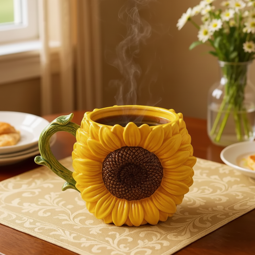 🌻Elegant Flower Mug☕