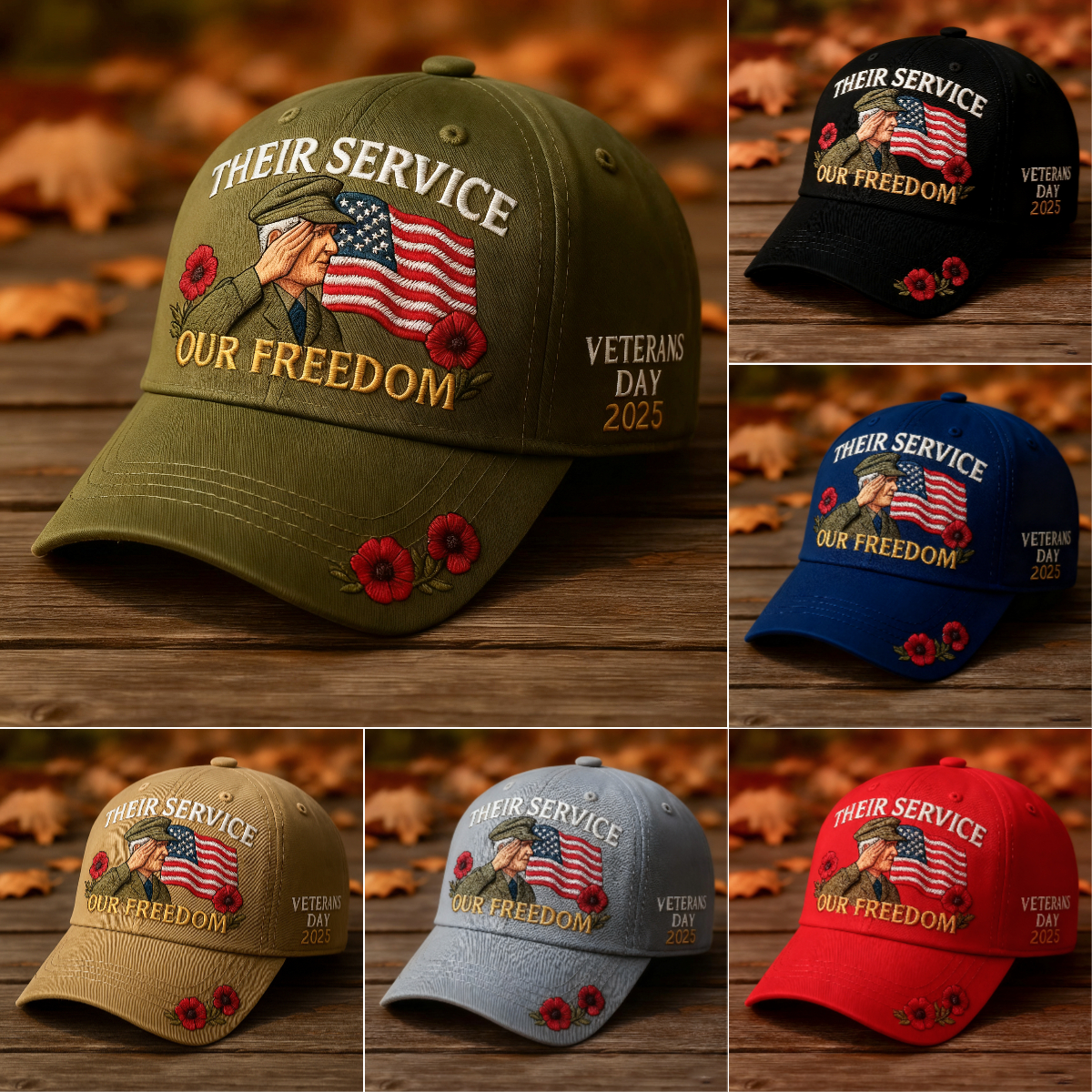 🌹 Heroes Never Forgotten Remembrance Cap ✝️