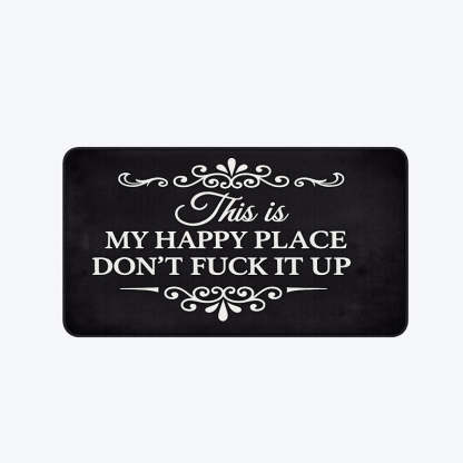 “This Is My Happy Place”  Funny Doormat