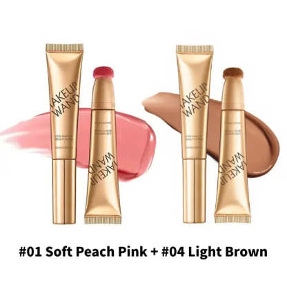 🎁LAST DAY  BUY 1 GET 1 FREE 💖Blush Wand & Contour Wand Duo，Liquid blush and contour