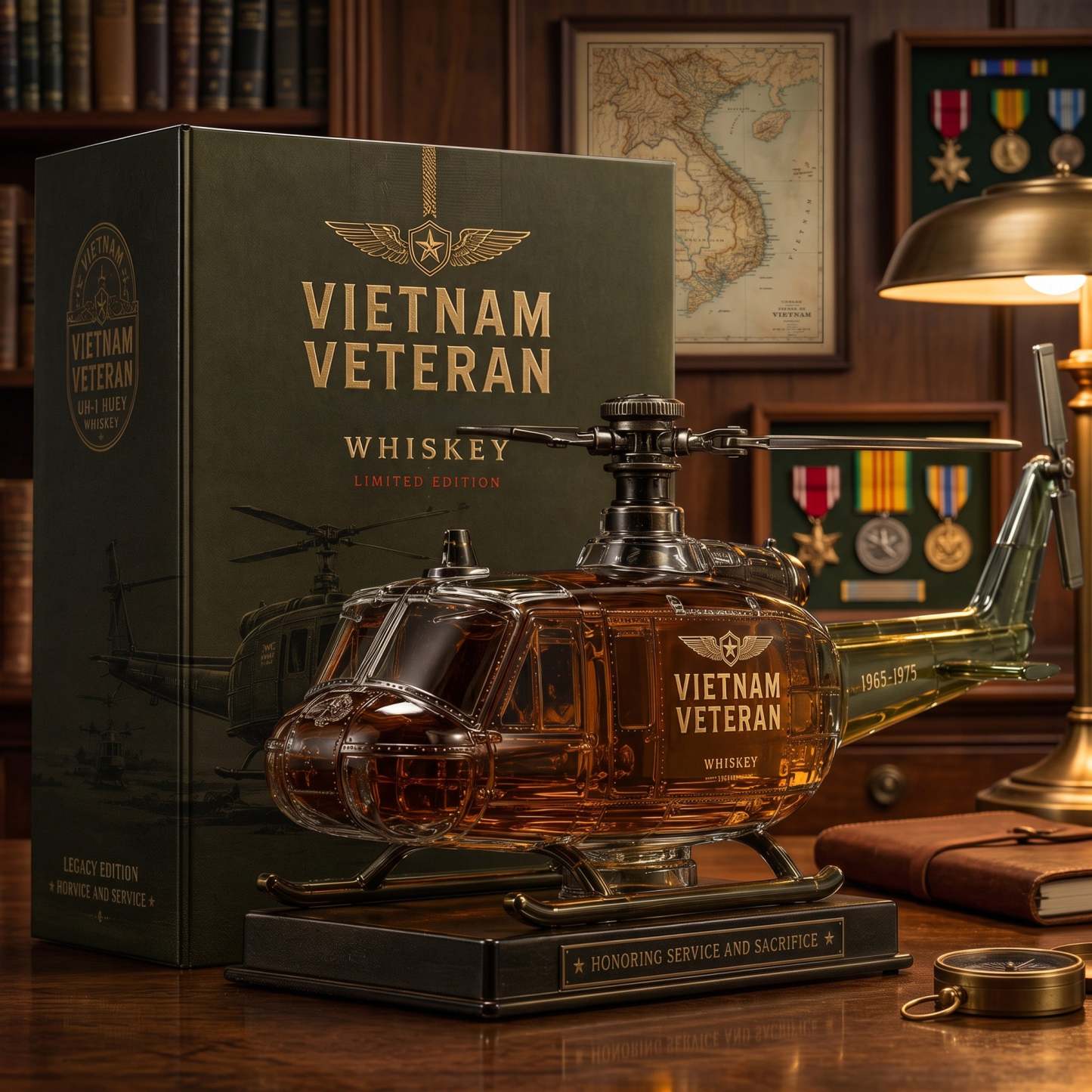 🎖️Vietnam Veteran 1965-1975 Whiskey Bottle