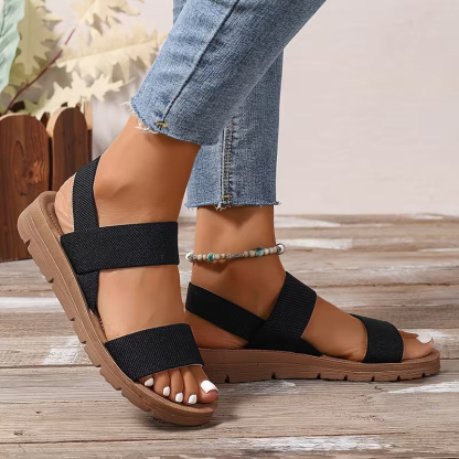 🔥Last Day Promotion 50% OFF -  Women’s Elasticated Wedge-Heeled Casual Sandals