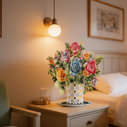 💌2-in-1 Gift & Décor for Every Moment🌸3D Flower Bouquet Pop Up Card