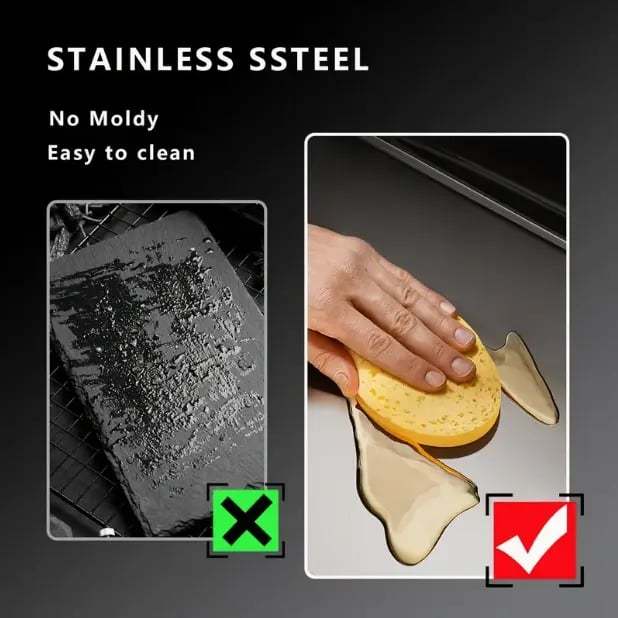 🔥 Premium Stainless Steel Chopping Board – Non-Slip, Durable, Hygienic Kitchen Cutting Board