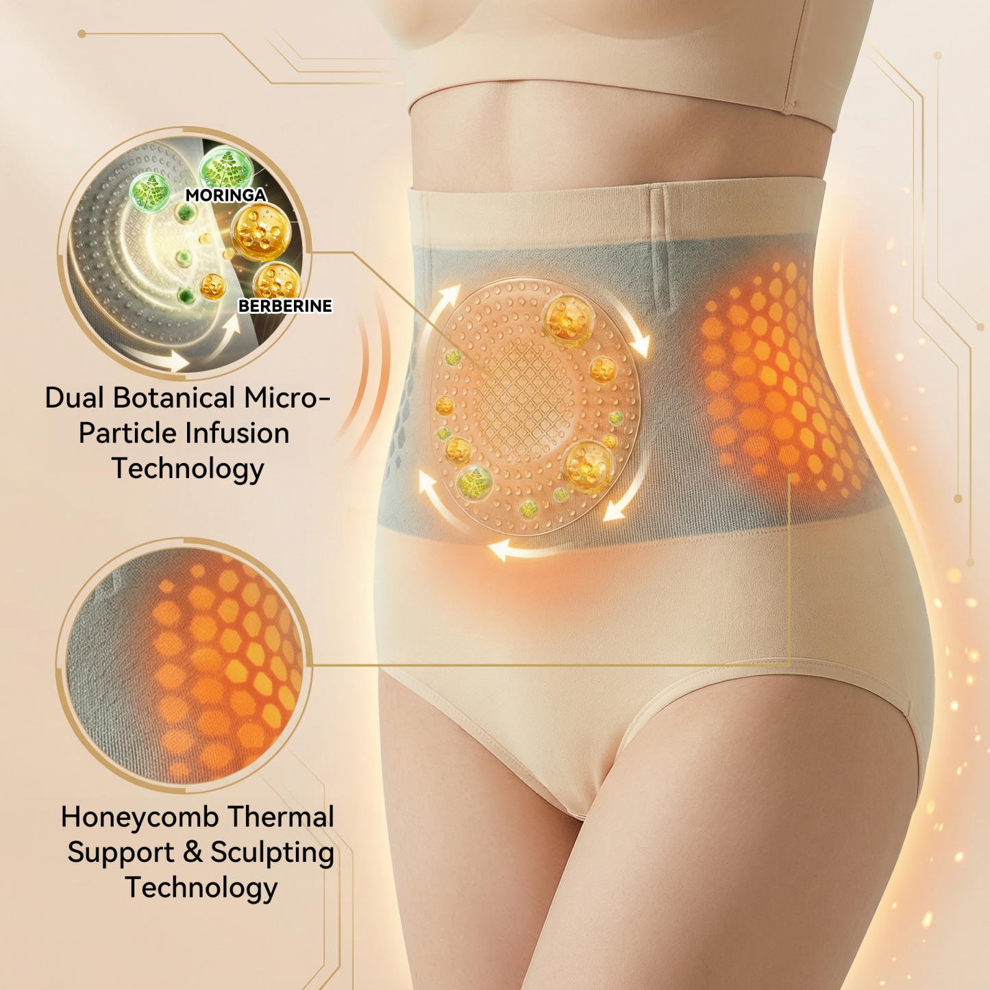 ✨2026 Moringa & Berberine 4-in-1 Micro-Particle Sculpting &Fat-Burn Shorts
