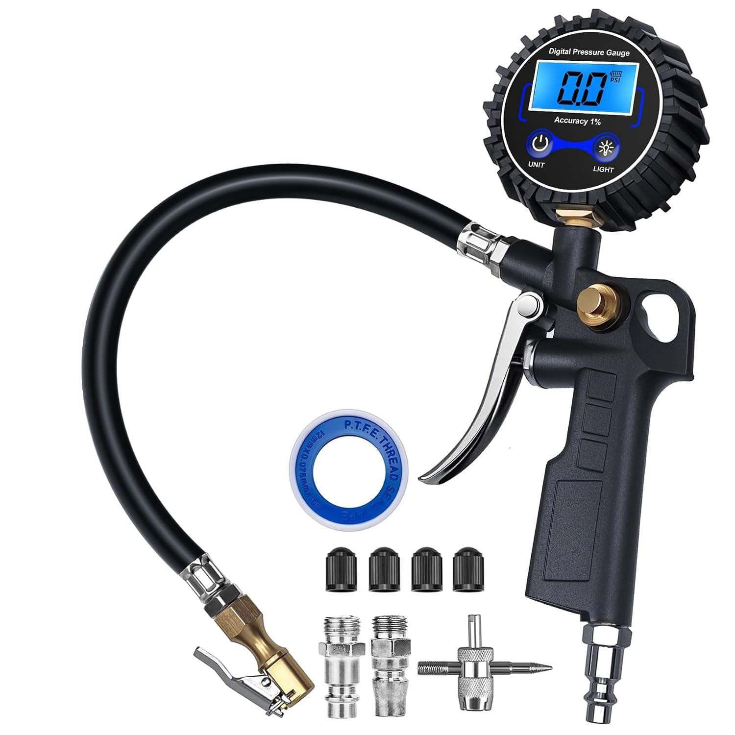 🔥LAST DAY 50% OFF - 🛠️🚗 High Precision Digital Tire Inflator Pressure Gauge | 3-in-1 Inflate Deflate Check Tire Tool