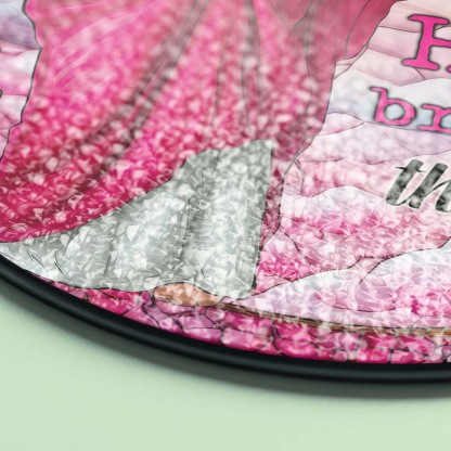 If God Brings You To It, He Will Bring You Through It  Faux Stained Glass Suncatcher