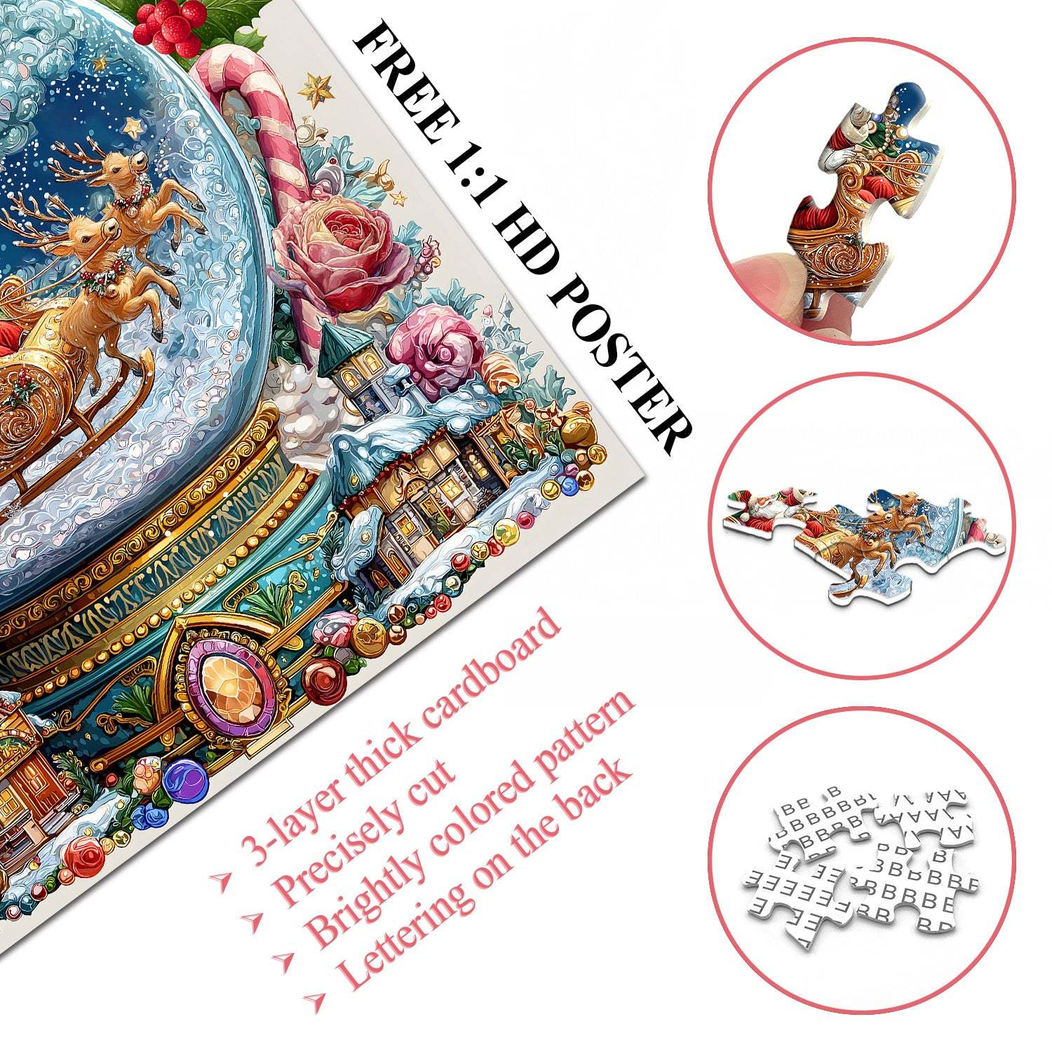 Christmas Crystal Ball Jigsaw Puzzles 1000 Pieces