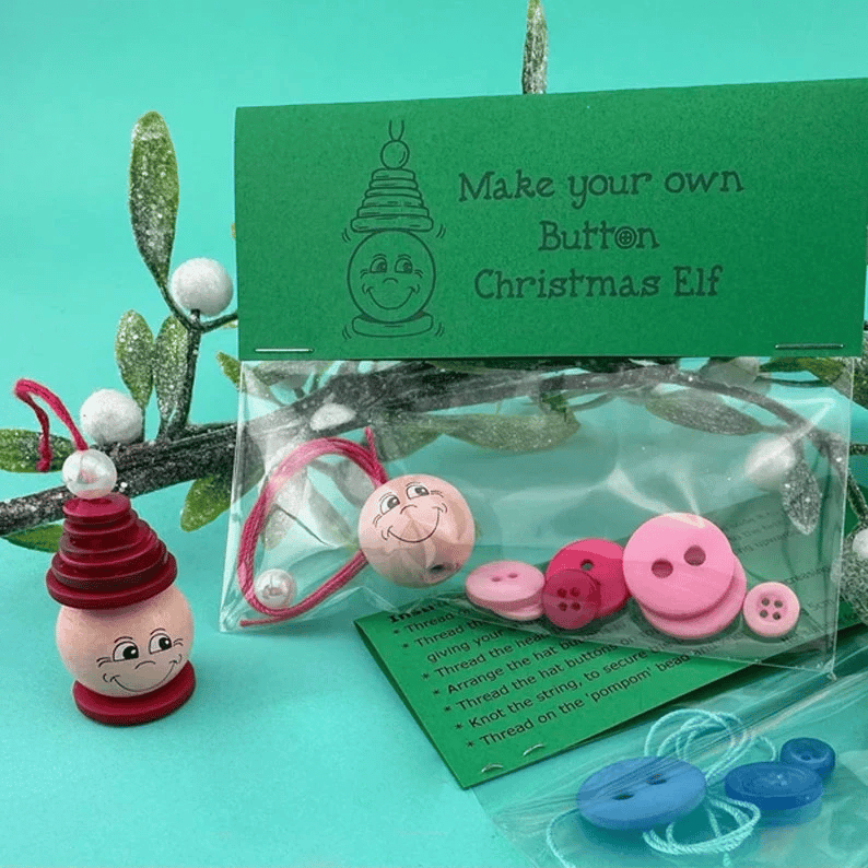 🎄⛄Create Magical Memories Together: DIY Button Snowman Kit