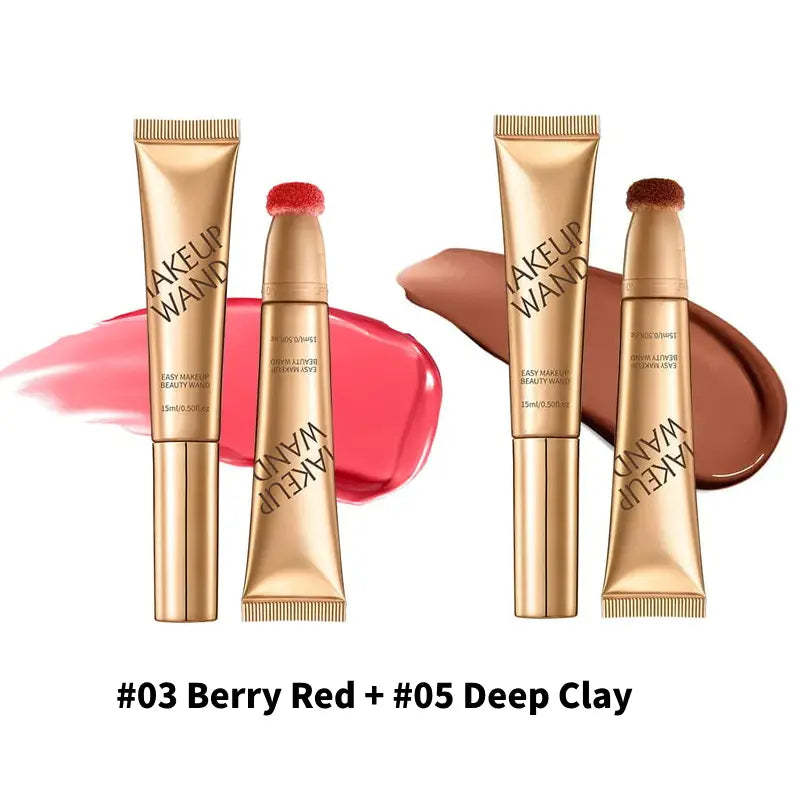 🎁LAST DAY  BUY 1 GET 1 FREE 💖Blush Wand & Contour Wand Duo，Liquid blush and contour