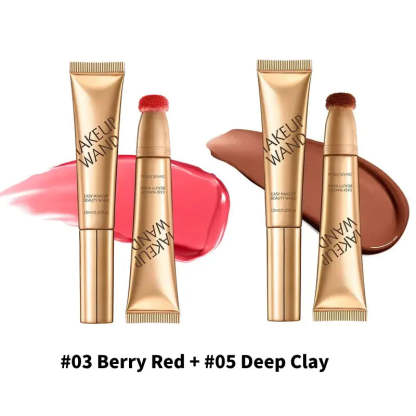 🎁LAST DAY  BUY 1 GET 1 FREE 💖Blush Wand & Contour Wand Duo，Liquid blush and contour