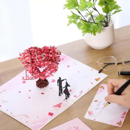 3D Pop-Up Valentine's Day & Anniversary Love Tree Greeting Card