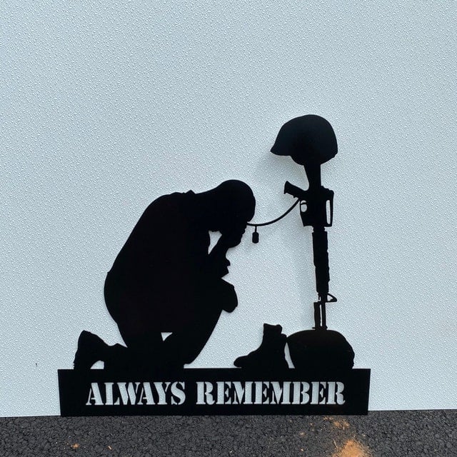 Last Day 50% OFF - Memorial Metal Plaque for Fallen Soldiers, Yard Decoration