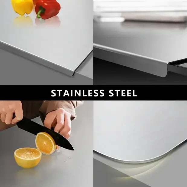 🔥 Premium Stainless Steel Chopping Board – Non-Slip, Durable, Hygienic Kitchen Cutting Board