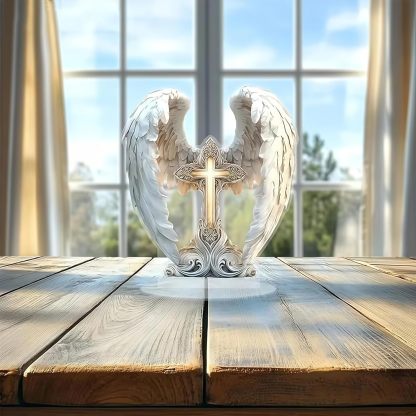 Gorgeous Angel Wings Cross Decoration