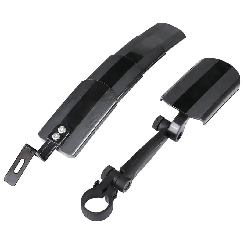 Retractable and adjustable bicycle mudguard set