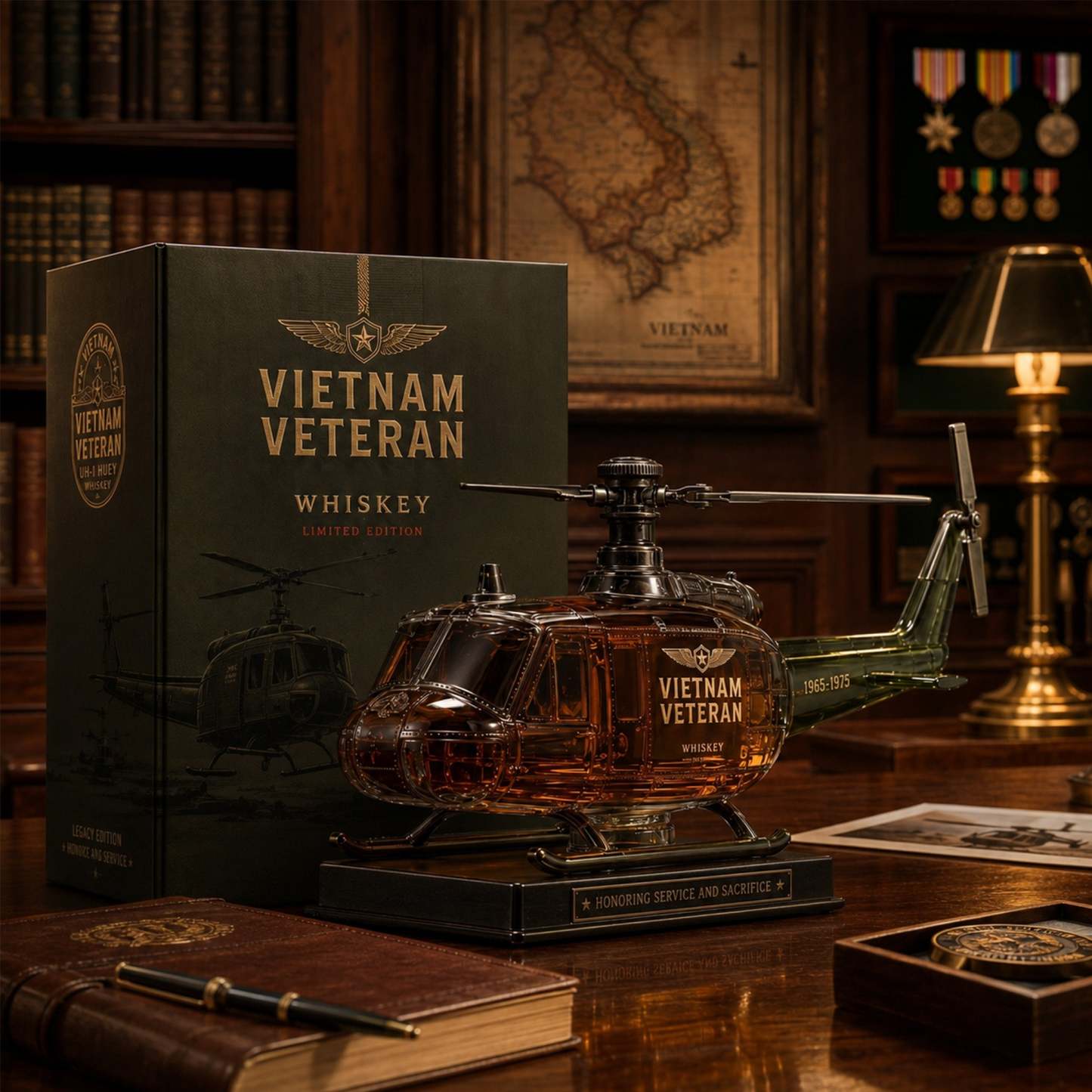 🎖️Vietnam Veteran 1965-1975 Whiskey Bottle
