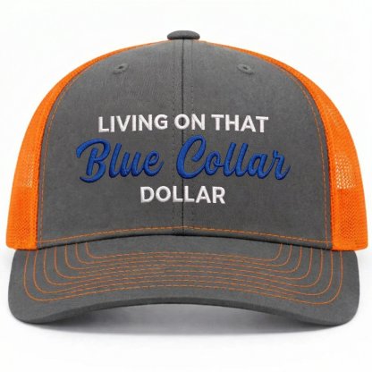 🔥LAST DAY 50% OFF-🛠️🧢Blue Collar Dollar Trucker Hat – Proud Workwear Cap