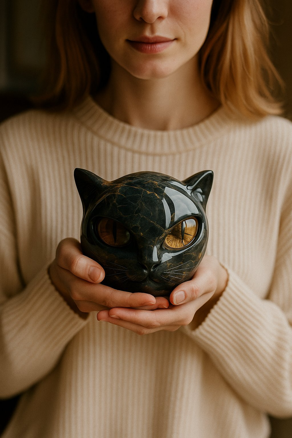 🔥LAST DAY 49% OFF🦉2025 Luxurious Black-gold Owl Stone Sculpture