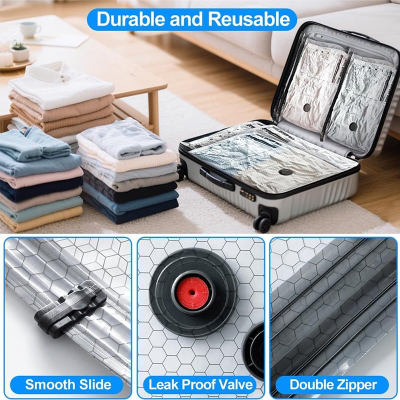 🔥 LAST DAY 50% OFF-Cordless Travel Vacuum Storage Compression Bag Set