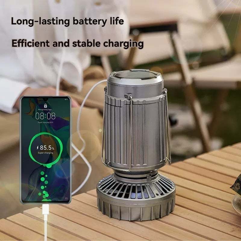 🏆Flash Sale⚡ 50K+ SOLD!💥🔥5-In-1 Portable LED Camping Lantern With Fan
