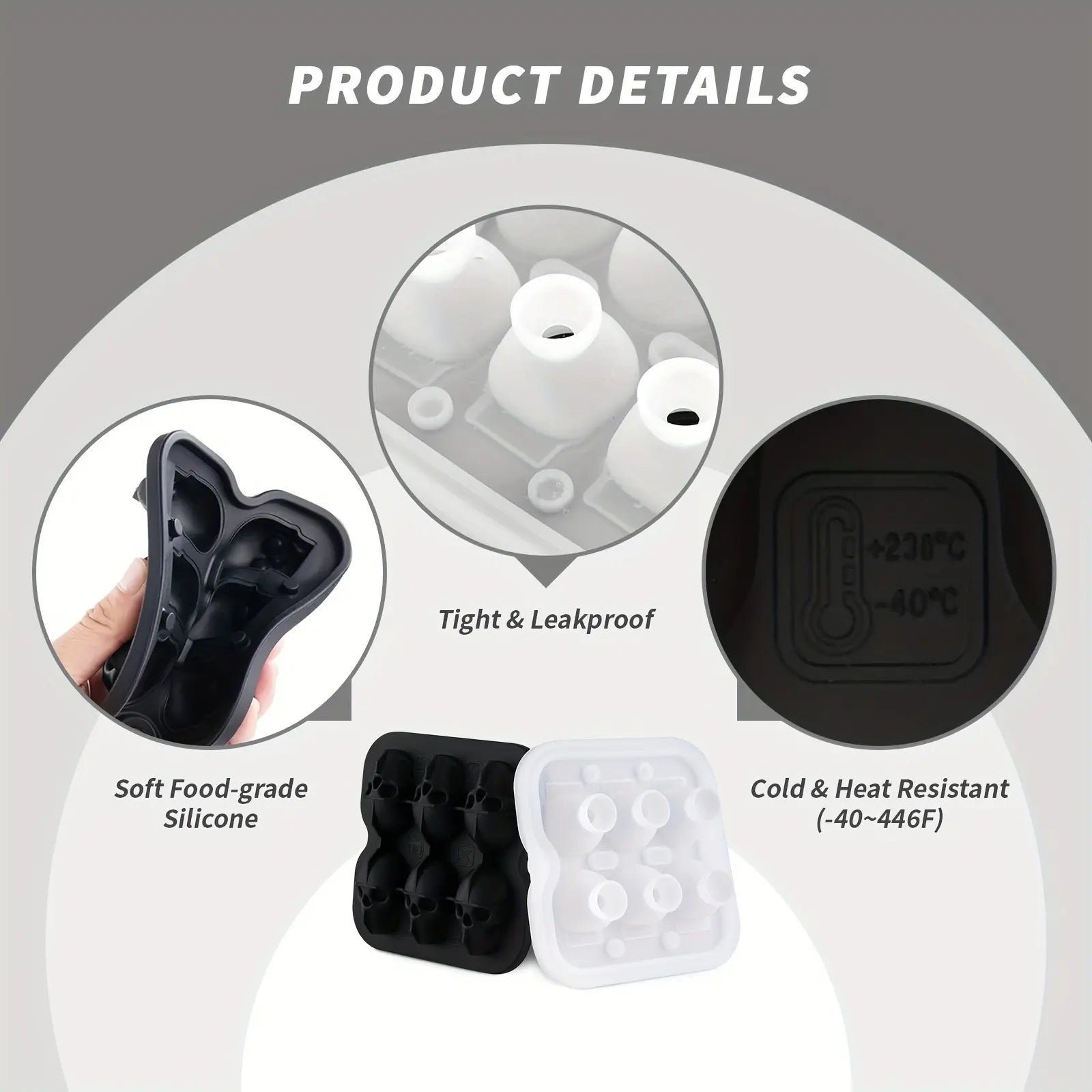 💀DIY Silicone Skull Ice Cube Tray – Giant Slow-Melt Skull for Whiskey & Cocktails – Food-Grade & Multi-Use Mold 🥃