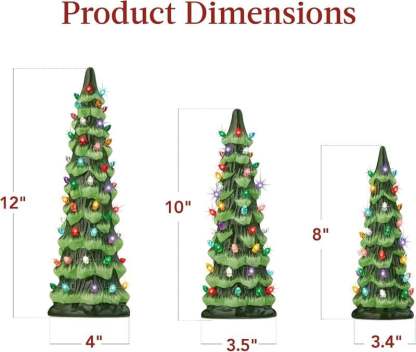 🔥HOT SALE - Retro Hand-Painted Tabletop Christmas Trees🎄