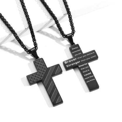 🏆Flash Sale⚡ 50K+ SOLD! Almost Gone-💥Flag Cross Necklace