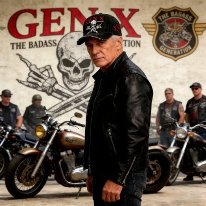 🔥LAST DAY 49% OFF - 💀GEN X Badass Skull Cap 🏴‍☠️Crafted by Hand Embroidery