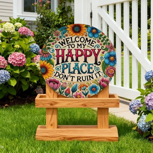 🎄Holiday Pre-Sale Save 49%🔥Welcome to My Happy Place – Metal Wall Sign