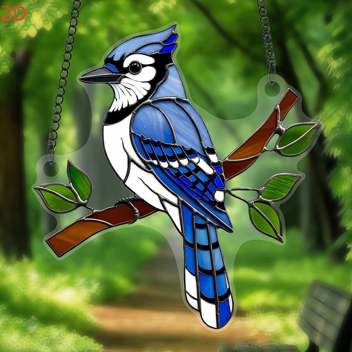 🎄Christmas Hot Sale 50% OFF🦜Stained Glass Style Robin Suncatcher