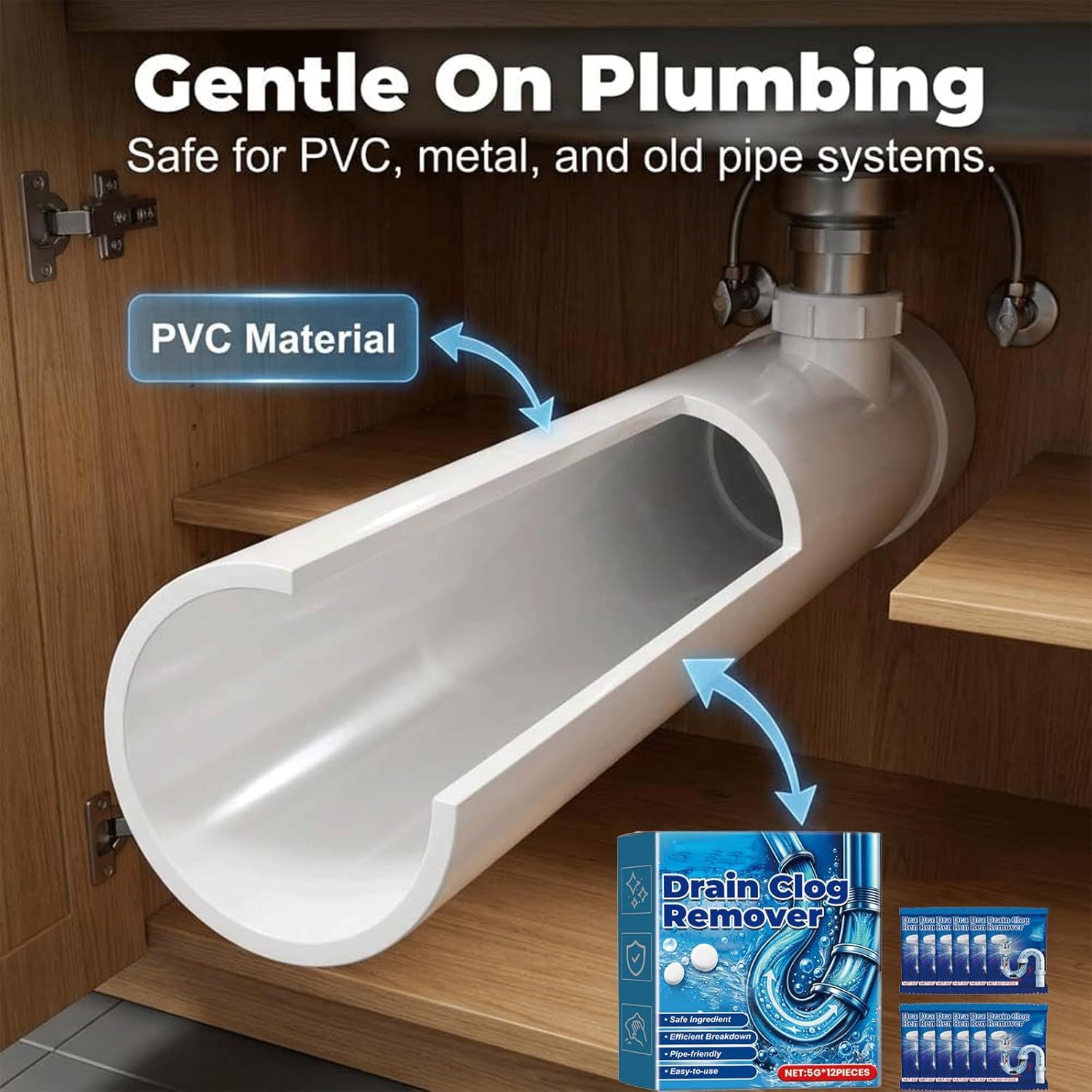 🚽Quick-Dissolving Drain Clog Remover