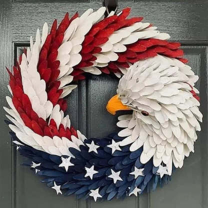 🔥Handmade U.S Eagle 250th Anniversary Patriotic Wreath💖Not for Decoration, Made for Remembrance