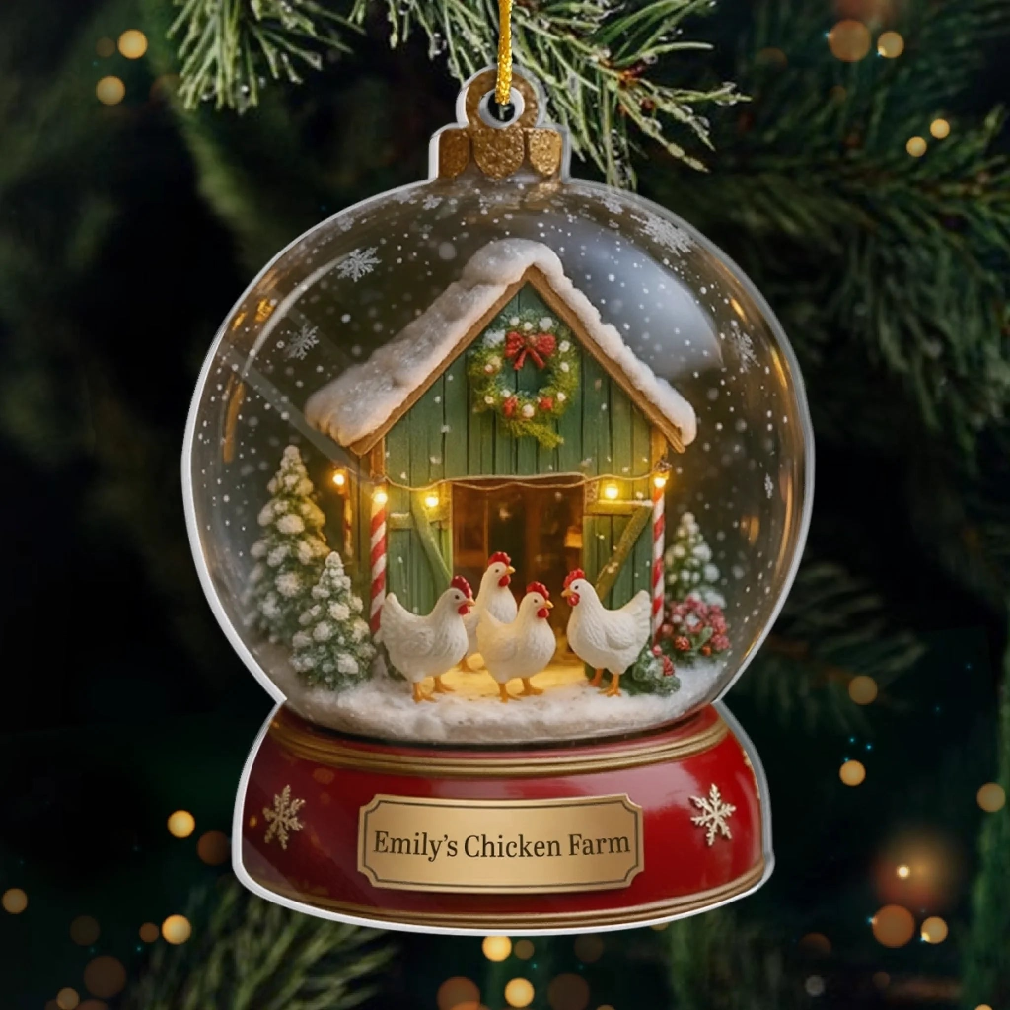 Custom Acrylic Ornament - Personalized Christmas Birthday Gifts For Women, Men