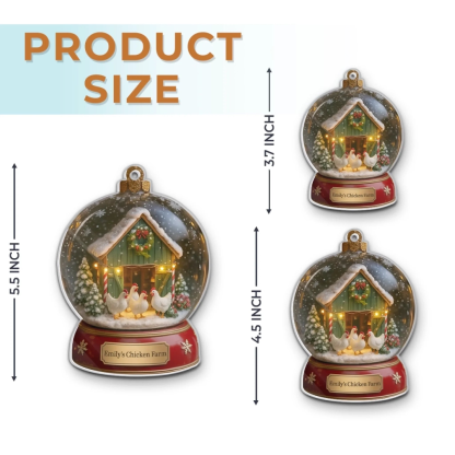 Custom Acrylic Ornament - Personalized Christmas Birthday Gifts For Women, Men