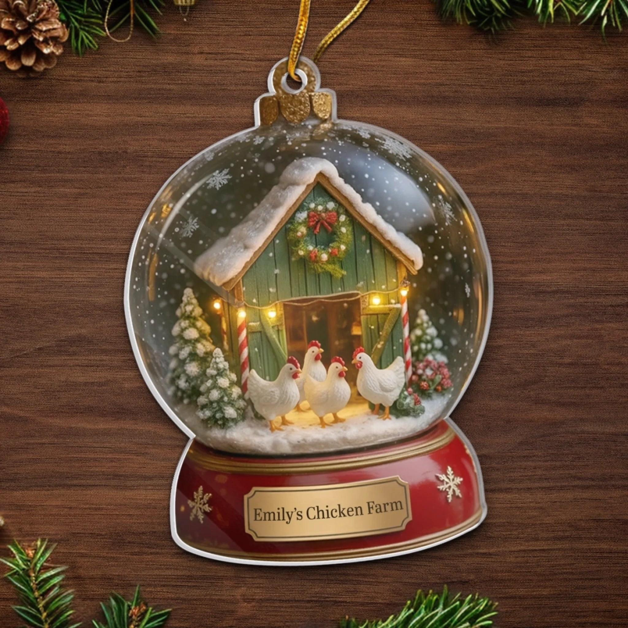 Custom Acrylic Ornament - Personalized Christmas Birthday Gifts For Women, Men